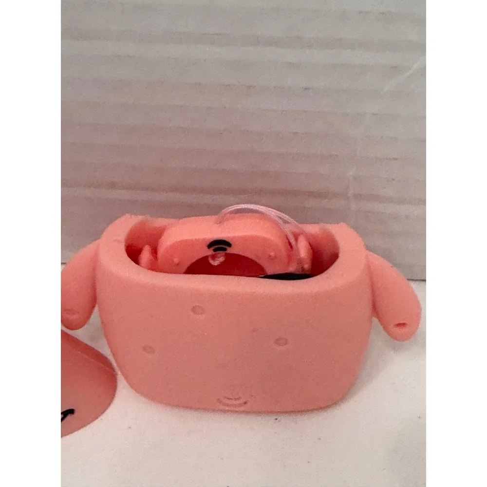 Patrick Star SpongeBob Silicone AirPods Case Cover with Carabiner Pink Ring